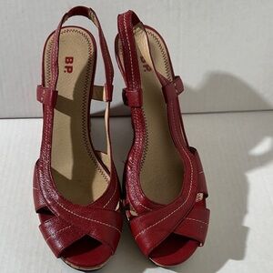 BP Burgundy Women's Slingback Heels